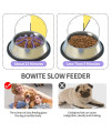Slow Feeder Dog Bowls Insert-Bowite Silicone Large Slow Feeder with 51 Suction Cup for Medium Large Size Dog Bowls Over 5.5 Wide, Helpful to Slow Down Eating (Purple)