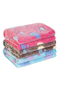 Pet Soft Blankets for Dogs - Fluffy Cats Dogs Blankets for Small Medium & Large Dogs, Cute Print Pet Throw Puppy Blankets Fleece (Heart, 3S)