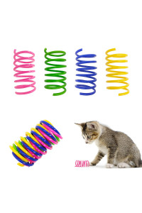 YULOYI Cat Spring Toys 30 Packs, Plastic Colorful Springs Cat Toys for Cat Kitten Pets, Interactive Cat Toys for Indoor Cats and Kitten