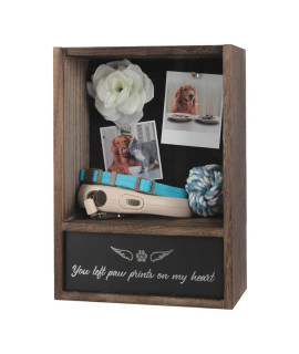 J JAcKcUBE DESIgN Pet Memorial Shadow Box Memorial gift Frame Pet Urn for Ashes Display case for Dogs & cats Remembrance Memory Keepsake -MK1077A