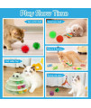UPSKY 20 PCS Cat Toys, Cat Roller Toy 3-Level Turntable Cat Toys Balls for Indoor Cats, Kitten Toys Set with Cat Teaser Toys, Mice Toys, Spring Toys, and Various Ball Toys.
