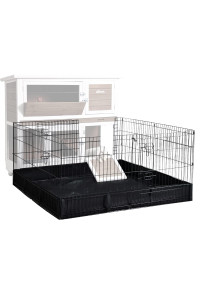 Aivituvin Pet Playpen Indoor & Outdoor Expandable Exercise Pen for Small Animals Rabbit cage with Waterproof Layer,Attach The Hutch Freely