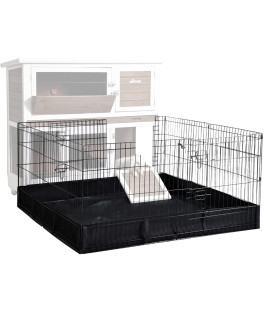 Aivituvin Pet Playpen Indoor & Outdoor Expandable Exercise Pen for Small Animals Rabbit cage with Waterproof Layer,Attach The Hutch Freely