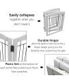 ZJSF Freestanding Foldable Dog Gate for House Extra Wide Wooden White Indoor Puppy Gate Stairs Dog Gates Doorways