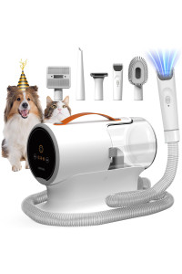 AIRROBO Dog Hair Vacuum & Grooming Kit, 12000Pa Strong Pet Grooming Vacuum, 2L Large Capacity for Shedding Grooming Hair, Quiet, 5 Pet Grooming Tools