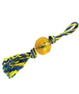 Rubber Ball with Rope Large 4"