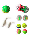Iconic Pet - Fur mice, Plastic Roller & Plastic Balls - Set of 5
