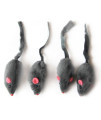 Iconic Pet - Short Hair Fur Mice - 4 Pack - Grey