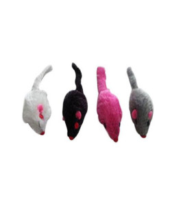 Iconic Pet - Plush Mice - 4 Pack - Assorted