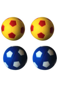 Iconic Pet - Bouncing Sponge Football - 4 Pack - Yellow/Blue