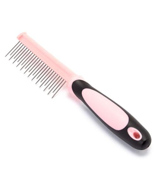Iconic Pet - Single Sided Pin Comb (skip tooth) - Pink