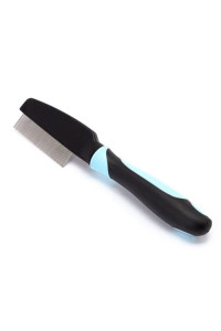 Iconic Pet - Single Sided Pin Comb (flea comb) - Blue