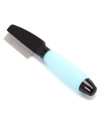 Iconic Pet - Single Sided Pin Comb with Silica Gel Soft Handle(Flea Comb) - Blue