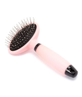 Iconic Pet - Pin Brush with Silica Gel Soft Handle - Pink