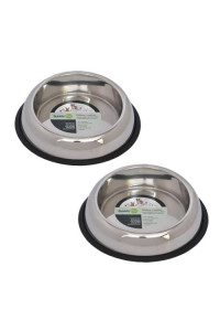 (Set of 2) - Heavy Weight Non-Skid Easy Feed High Back Pet Bowl for Dog or Cat - 8 oz - 1 cup