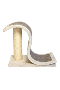 Iconic Pet - Scratch and Slide Wave Scratcher with Sisal Post - Grey