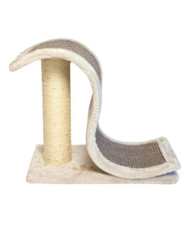 Iconic Pet - Scratch and Slide Wave Scratcher with Sisal Post - Grey