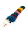 Iconic Pet - Multi-Colored Fur Weasel Toy