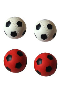 6 Pack Bouncing sponge football - Red/White - 12 Pieces