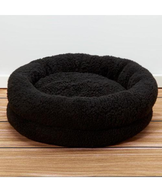 Iconic Pet - Premium Snuggle Bed - Black - Small