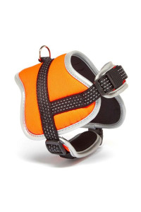 Iconic Pet - Reflective Adjustable Nylon Harness - Orange - Xsmall