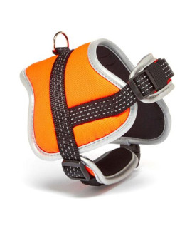 Iconic Pet - Reflective Adjustable Nylon Harness - Orange - Xsmall