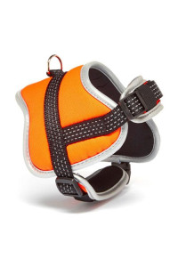 Iconic Pet - Reflective Adjustable Nylon Harness - Orange - Small
