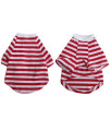 Iconic Pet - Pretty Pet Red and White Striped Top - Medium
