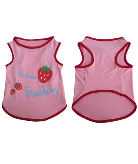 Iconic Pet - Pretty Pet Pink Strawberry Top - X Small