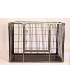 Iconic Pet - Heavy Duty Rectangle Tube pen Dog Cat Pet Training Kennel Crate - 36" Height