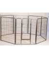 Iconic Pet - Heavy Duty Metal Tube pen Pet Dog Exercise and Training Playpen - 24" Height