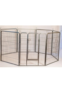 Iconic Pet - Heavy Duty Metal Tube pen Pet Dog Exercise and Training Playpen - 24" Height