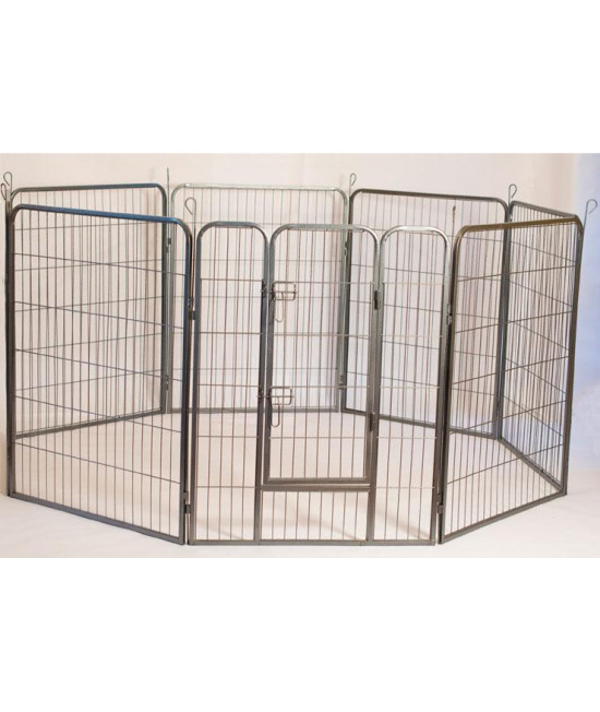 Iconic Pet - Heavy Duty Metal Tube pen Pet Dog Exercise and Training Playpen - 48" Height
