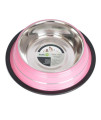 Color Splash Stripe Non-Skid Pet Bowl 8 oz - Pink