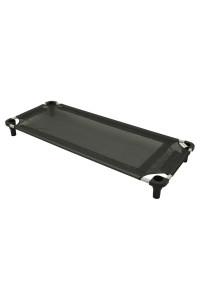 52x22 Pet Cot in Black with Black Legs, Unassembled