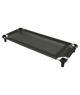 52x22 Pet Cot in Black with Black Legs, Unassembled