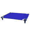 40x30 Pet Cot in Blue with Navy Legs, Unassembled