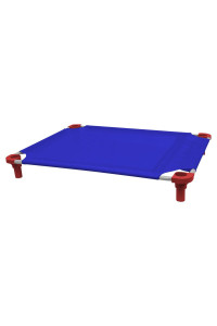 40x30 Pet Cot in Blue with Red Legs, Unassembled