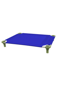 40x30 Pet Cot in Blue with Sage Legs, Unassembled