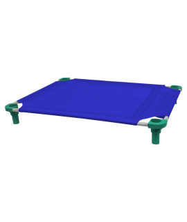 40x30 Pet Cot in Blue with Teal Legs, Unassembled