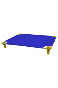 40x30 Pet Cot in Blue with Yellow Legs, Unassembled