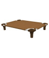 30x22 Pet Cot in Brown with Brown Legs, Unassembled