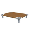 30x22 Pet Cot in Brown with Gray Legs, Unassembled