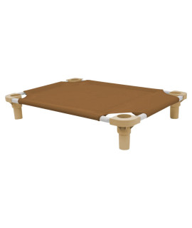 30x22 Pet Cot in Brown with Tan Legs, Unassembled