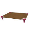 40x30 Pet Cot in Brown with Fuchsia Legs, Unassembled