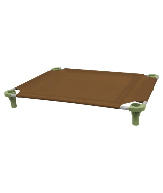 40x30 Pet Cot in Brown with Sage Legs, Unassembled