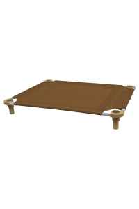 40x30 Pet Cot in Brown with Tan Legs, Unassembled