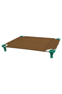 40x30 Pet Cot in Brown with Teal Legs, Unassembled