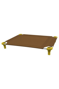 40x30 Pet Cot in Brown with Yellow Legs, Unassembled