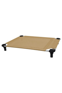 40x30 Pet Cot in Tan with Black Legs, Unassembled